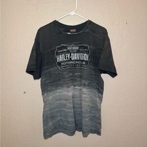 Vintage Harley-Davidson Black and Gray T-Shirt